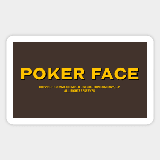 Poker Face Title Card Sticker